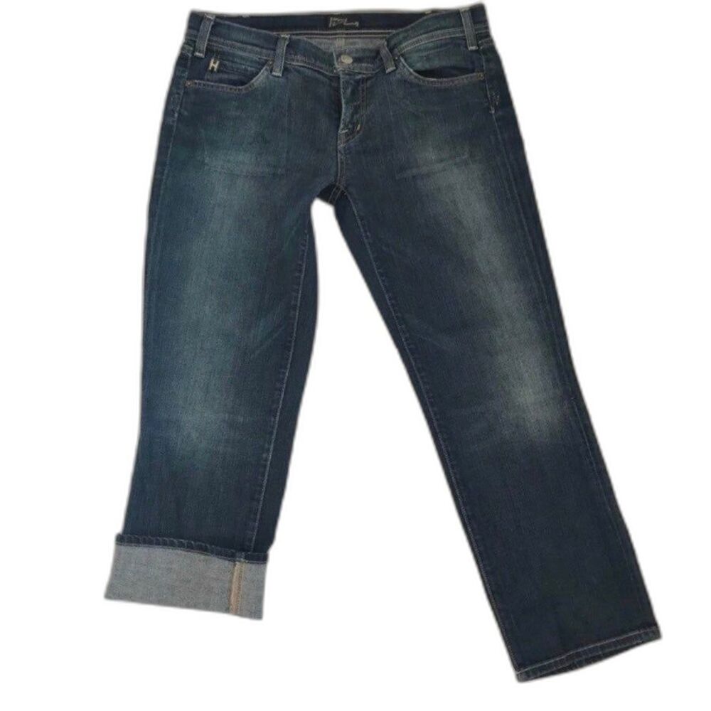 Citizens of Humanity Crop Dark Denim Jeans Rolled Cuff COH size 29 Capri MINT